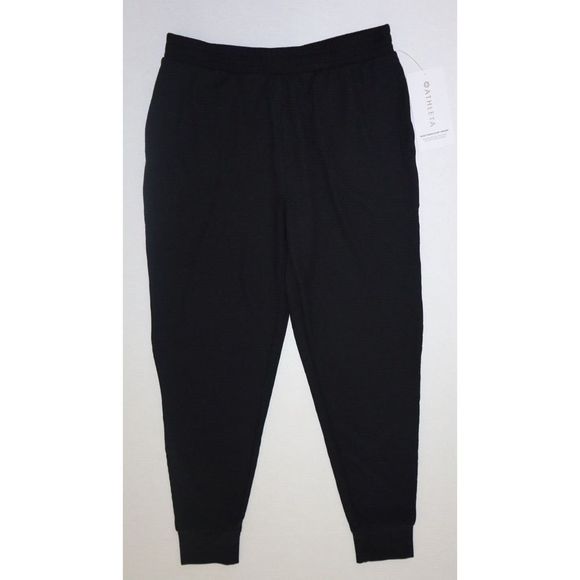 Athleta Women's Sz XS Black Waffle Knit Wind Down Sleep Jogger Lounge Pants - Picture 1 of 8